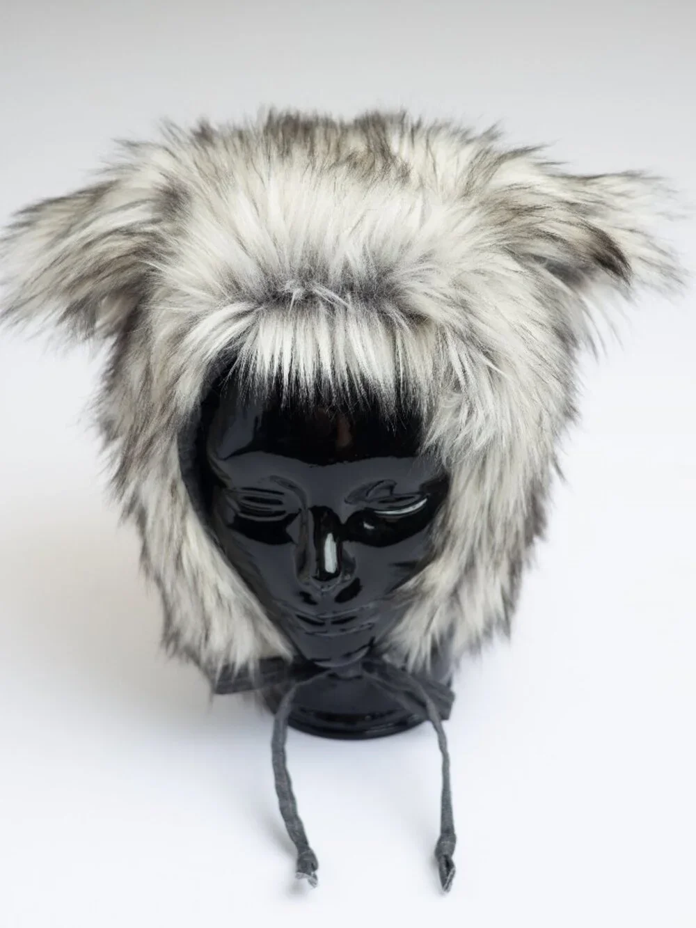 Faux Fur Silver Fox Children's Bonnet Hat
